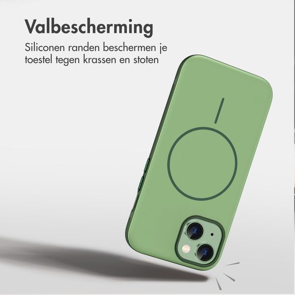 imoshion Color Backcover met Thin MagSafe Ring Apple iPhone 15 - Donkergroen
