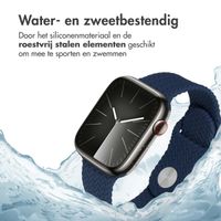 imoshion Siliconen geweven bandje Apple Watch Series 1 t/m 9 / SE (38/40/41 mm) | Series 10 / 11 (42 mm) - Donkerblauw