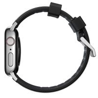 Nomad Rugged band FKM Apple Watch Series 1 t/m 11 / SE / Ultra (44/45/46/49 mm) - Zilver / Zwart