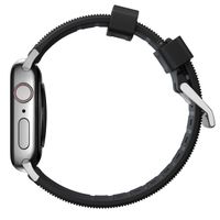 Nomad Rugged band FKM Apple Watch Series 1 t/m 10 / SE / Ultra (2) (44/45/46/49 mm) - Zilver/Zwart