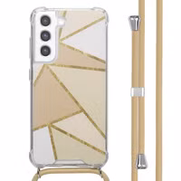 imoshion Design hoesje met koord Samsung Galaxy S21 FE - Beige Graphic