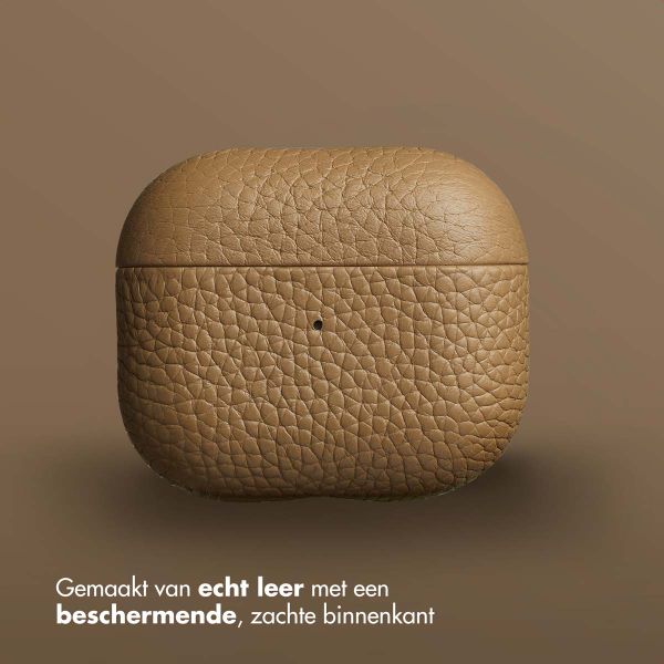 Accezz Echt Leren Case Apple AirPods 3 - Taupe