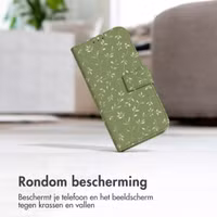 imoshion Design Bookcase iPhone SE (2022 / 2020) / 8 / 7 / 6(s) - Green Flowers