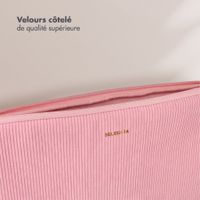 Selencia Corduroy Laptop hoes 15-16 inch - Laptopsleeve - Soft Blush