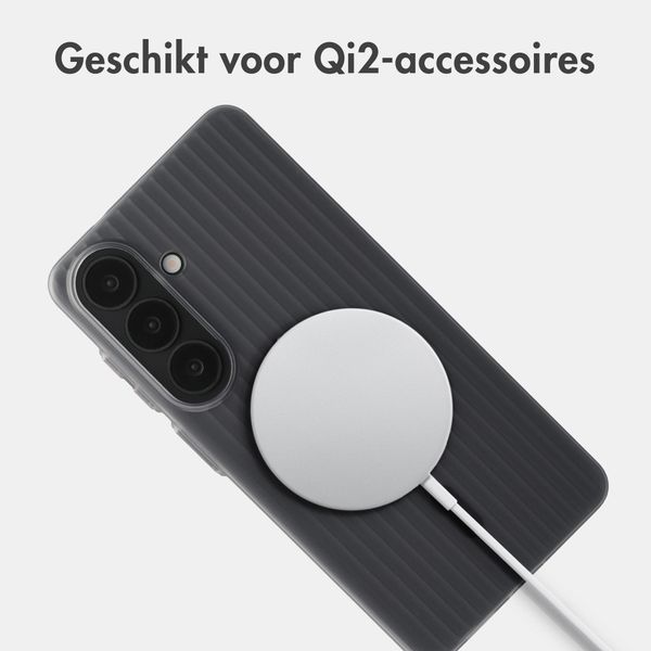 Accezz Lite Backcover met MagSafe | Fluted | Samsung Galaxy S26 - Grijs