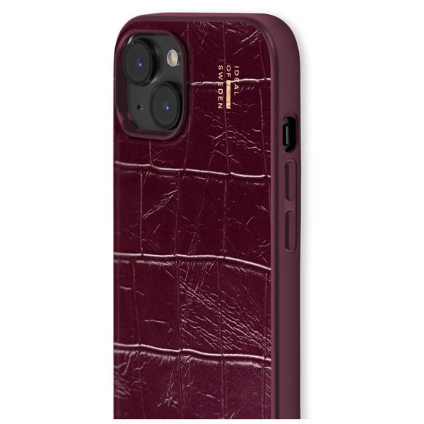 iDeal of Sweden Vegan Leather MagSafe Backcover Apple iPhone 13 / 13 Pro / 14 / 16e - Fine Wine Croco
