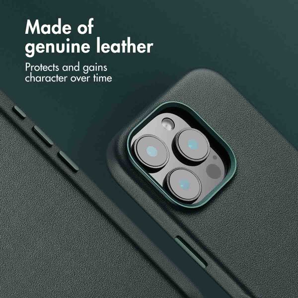 Accezz Leather Back Cover with MagSafe Apple iPhone 16 Pro - Cedar Green