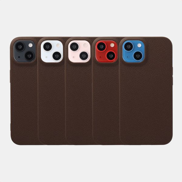 imoshion Texture Backcover Apple iPhone 14 / 13 - Donkerbruin