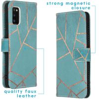 imoshion Design Softcase Bookcase Samsung Galaxy A41 - Blue Graphic