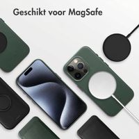 Accezz MagSafe Leather Backcover Apple iPhone 15 Pro - Cedar Green