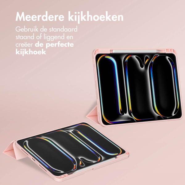 Accezz Smart Silicone Bookcase Apple iPad Pro 13 (2025) M5 / (2024) M4 - Roze