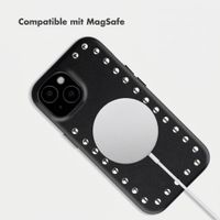 Selencia Studs Back Cover with MagSafe Apple iPhone 15 - Velvet Black