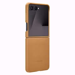 Samsung Originele KindSuit Vegan Leather Case Samsung Galaxy Z Flip 7 - Camel