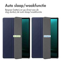 imoshion Trifold Bookcase Samsung Galaxy Tab S10 Plus / Tab S9 FE Plus / Tab S9 Plus - Donkerblauw
