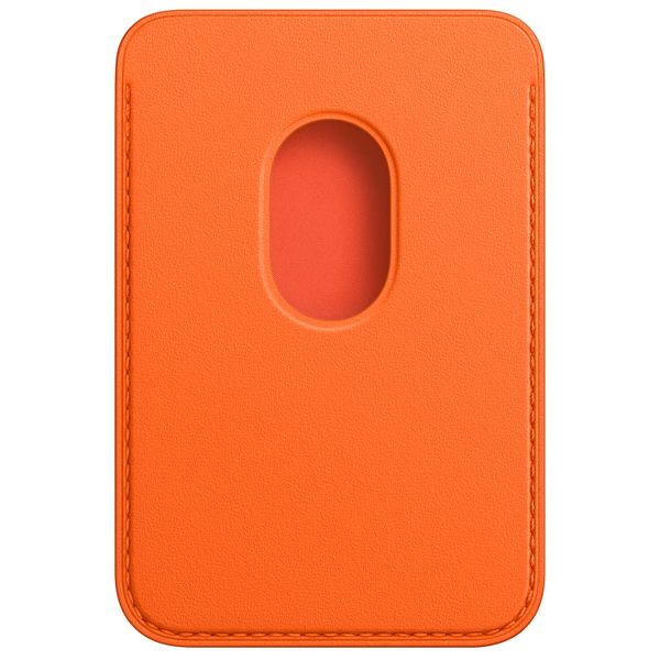 Apple Leather Wallet MagSafe (Apple Wallet 2nd Generation) - with Built-in AirTag Feature - Orange