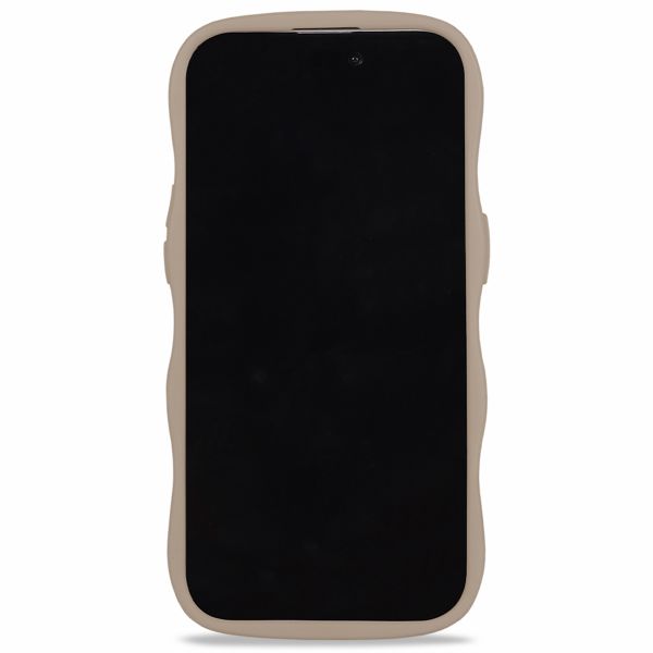 Holdit Wavy Case Apple iPhone 14 Pro - Mocha Brown / Transparent