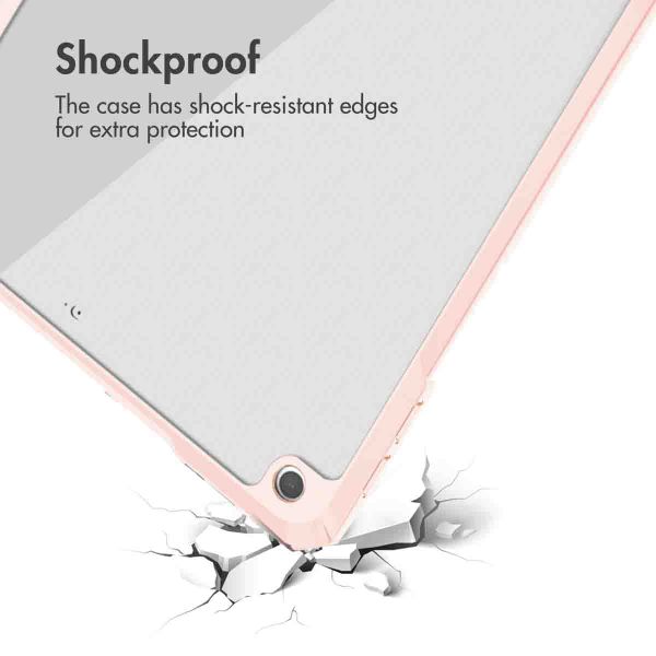 imoshion Trifold Hard Case Book Cover Apple iPad 9 (2021) 10.2 inch / iPad 8 (2020) 10.2 inch / iPad 7 (2019) 10.2 inch - Pink