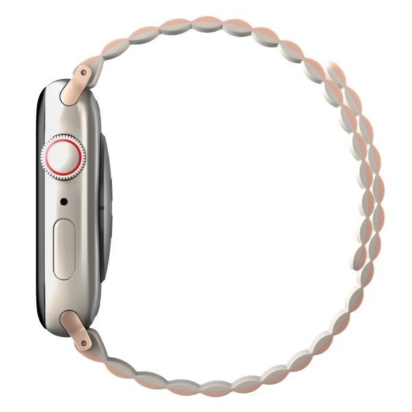 Uniq Revix dubbelzijdig bandje Apple Watch Series 1 t/m 9 / SE (38/40/41 mm) | Series 10 / 11 (42 mm) - Blush Pink / Beige