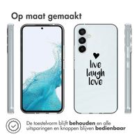 imoshion Design hoesje Samsung Galaxy A54 (5G) - Live Laugh Love - Zwart