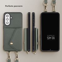 Selencia Sera Telefoonhoes met Koord en Envelop Pashouder Samsung Galaxy A57 (5G) - Sage Green