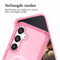 imoshion Sparkle Backcover met MagSafe Samsung Galaxy S25 - Glitter Roze