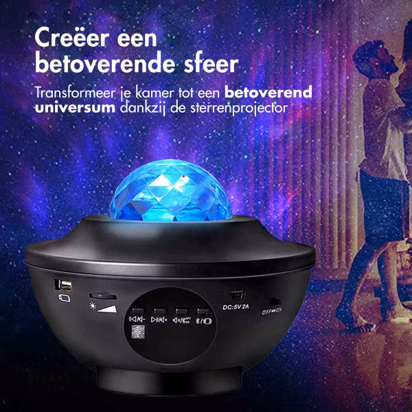 imoshion Sterrenprojector - Sterrenhemel - 10 lichtstanden - Zwart