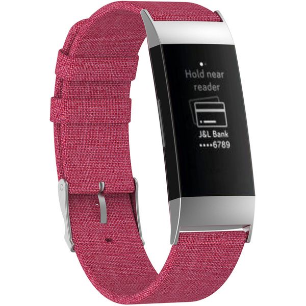 imoshion Nylon bandje Fitbit Charge 3/4 - Roze