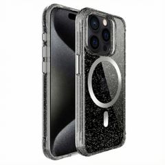 imoshion Clear Glitter Backcover met MagSafe Apple iPhone 15 Pro Max - Zilver