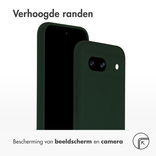 Accezz Liquid Silicone Backcover Google Pixel 8a - Donkergroen