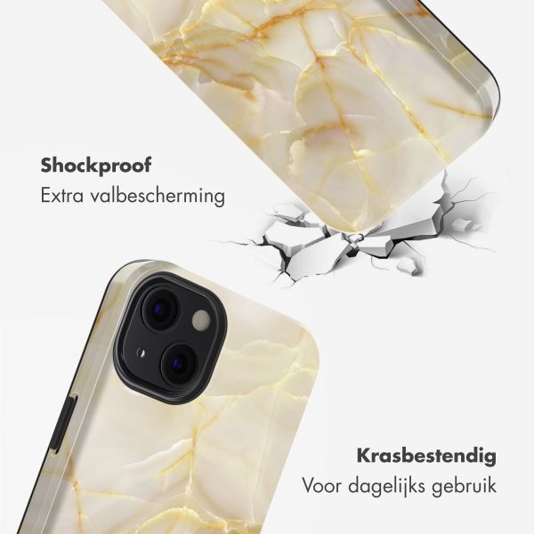 Selencia Vivid Backcover Apple iPhone 13 - Golden Beige Marble