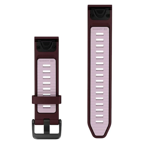 Garmin QuickFit® Siliconen bandje  - Garmin QuickFit® 20 mm aansluiting - Dark Cherry / Dust Rose