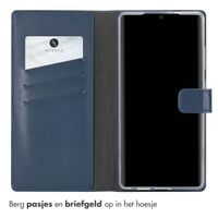 Selencia Echt Leren Bookcase Samsung Galaxy S25 Ultra - Blauw