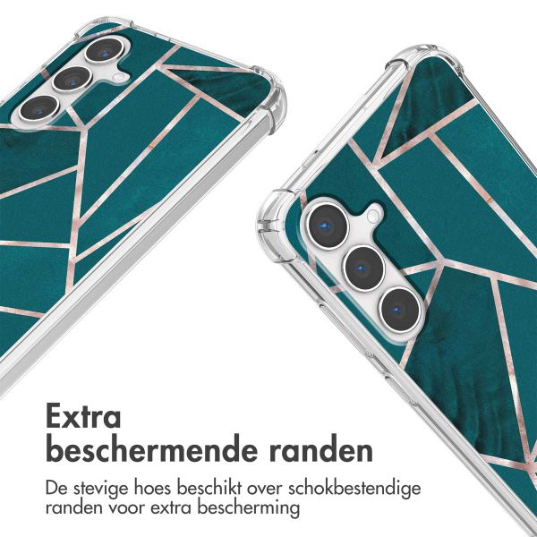 imoshion Design hoesje met koord Samsung Galaxy S24 - Petrol Green Graphic