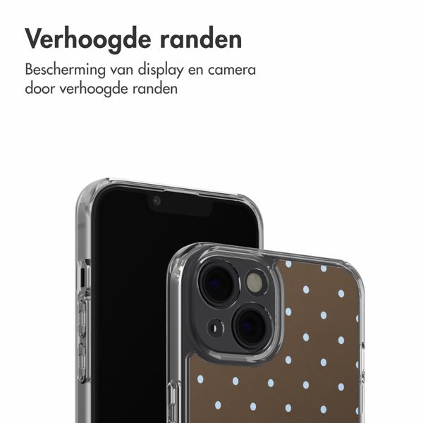imoshion Design hoesje Apple iPhone 14 - Polka Dot Bruin