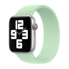Apple Gevlochten solobandje Apple Watch | 44/45/46/49 mm - Maat 9 - Pistachio