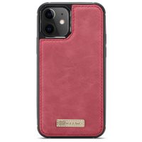 CaseMe Luxe 2 in 1 Portemonnee Bookcase iPhone 12 Mini - Rood