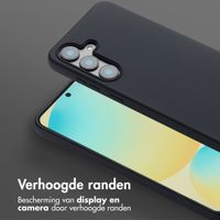 Selencia Siliconen hoesje met afneembaar koord Samsung Galaxy S25 FE - Zwart