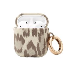 Selencia Sabi case leopard print  Apple AirPods 1 / 2 - Soft Ivory