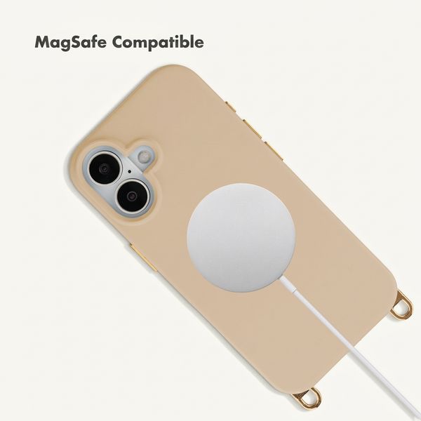 Selencia Rivièra MagSafe Back Cover with detachable hooks Apple iPhone 17 - Milky Latte