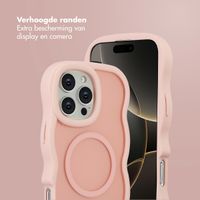 Selencia Wavy Backcover met MagSafe Apple iPhone 16 Pro Max - Soft Pink