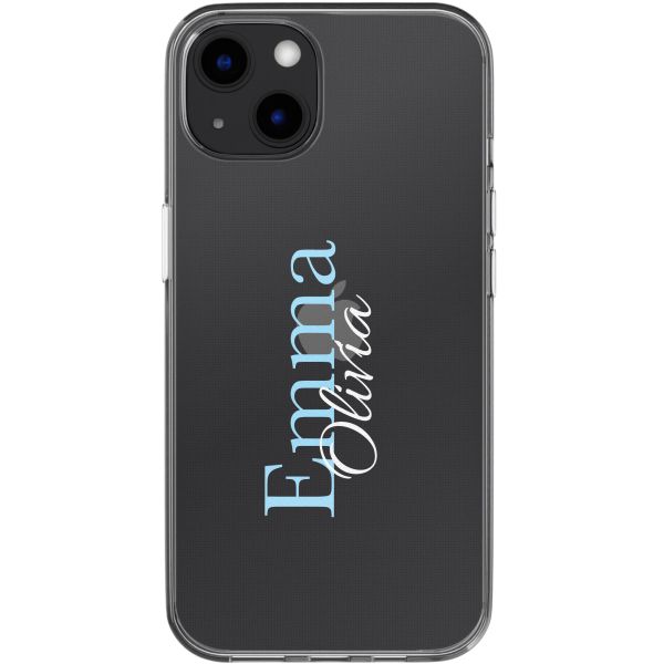 Gepersonaliseerd hoesje met naam iPhone 13 - Transparant