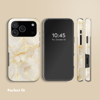 Selencia Vivid Back Cover with MagSafe Apple iPhone 17 Pro - Golden Beige Marble