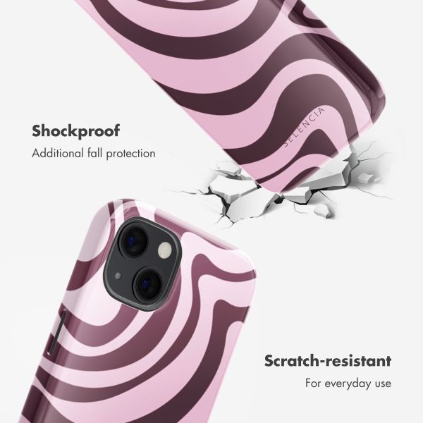 Selencia Vivid Back Cover with MagSafe Apple iPhone 13 - Wavy Swirl Pink Plum