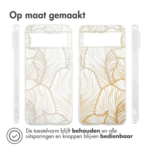 imoshion Design hoesje Google Pixel 8 - Golden Leaves Transparant