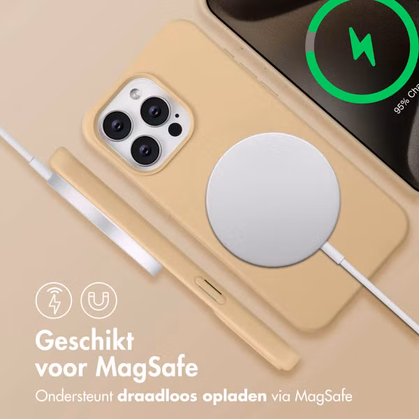 imoshion Color Backcover met afneembaar koord MagSafe Apple iPhone 15 Pro Max - Nude