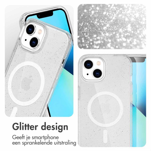 imoshion Sparkle Backcover met MagSafe Apple iPhone 14 - Glitter Transparant