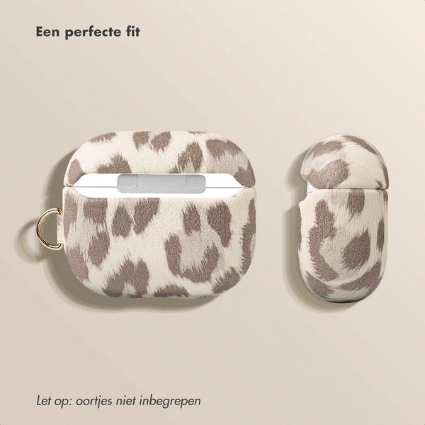 Selencia Sabi Case met panterprint  Apple Airpods 3 - Soft Ivory