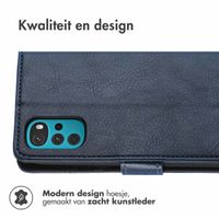 imoshion Luxe Bookcase Motorola Moto G22 - Donkerblauw