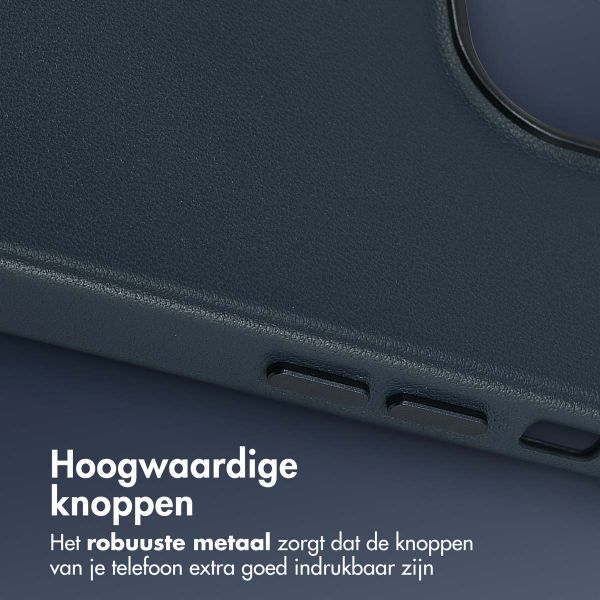 Accezz MagSafe Leather Backcover Apple iPhone 13 Pro - Nightfall Blue