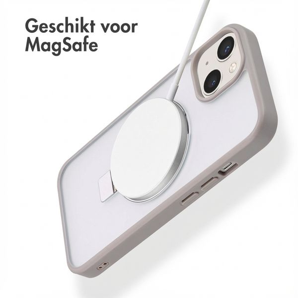 Accezz Ring Stand Backcover met MagSafe Apple iPhone 14 - Grijs